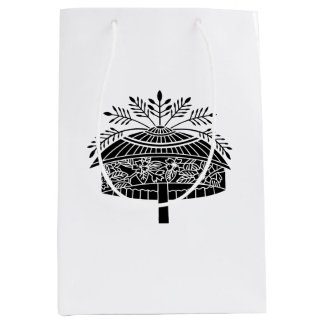 Sacola Para Presentes Média Chapéu de flor