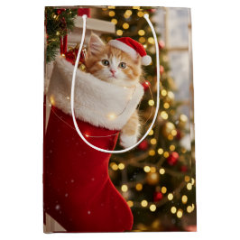 Sacola Para Presentes Média chaton noëls 
