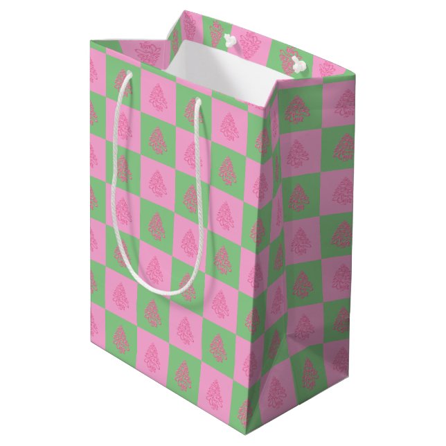 SACOLA PARA PRESENTES MÉDIA CHEERS NATAL TREES-4-GIFT BAG (Verso inclinado)