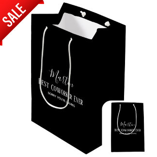 Sacola Para Presentes Média Chefe Colaborador Deixando Citação Engraçada, Pers