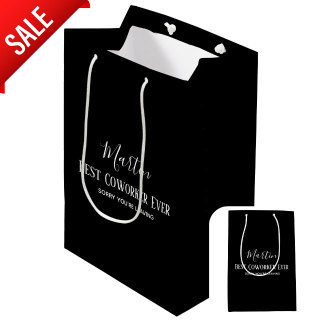 Sacola Para Presentes Média Chefe Colaborador Deixando Citação Engraçada, Pers (Criador carregado)