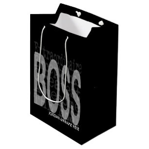 Sacola Para Presentes Média Chefe Extraordinário PERSONALIZADO