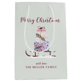 Sacola Para Presentes Média Cheio de presentes de Natal