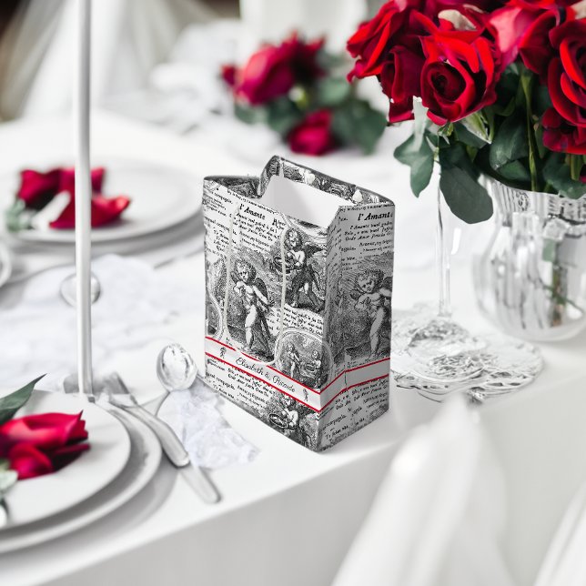 Sacola Para Presentes Média Cherubs apaixonados por românticos, venenosos, o T (Criador carregado)