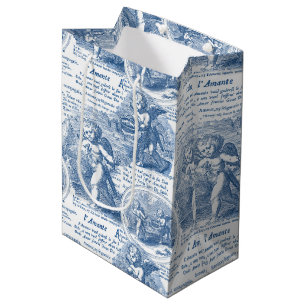 Sacola Para Presentes Média Cherubs no amor Torre Azul