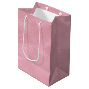 Sacola Para Presentes Média Chic Festa de Noivado Pérola Rosa