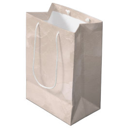 Sacola Para Presentes Média Chic Pérola Glam Marfim Rosa Casamento