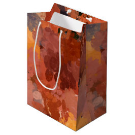 Sacola Para Presentes Média Chic Terracotta Rust Trendy Brown Abstrato