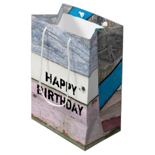 Sacola Para Presentes Média Chique Distinto Madeira Mal-Presente Saco