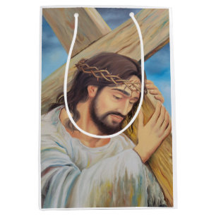 Sacola Para Presentes Média Christian Faith Jesus Cristo