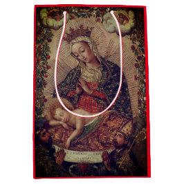 SACOLA PARA PRESENTES MÉDIA CHRISTMAS GIFT BAG RENAISSANCE MADONNA E CRIANÇA