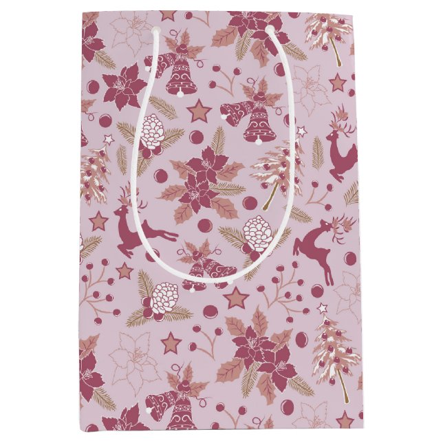 Sacola Para Presentes Média Christmas holidays (Frente)