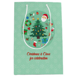 Sacola Para Presentes Média Christmas Illustrations Holiday