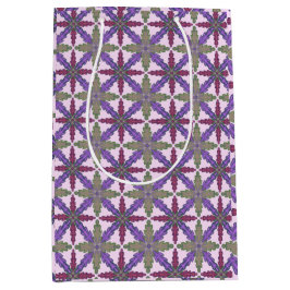 Sacola Para Presentes Média Christmas Poinsettia Stars gift bag medium 