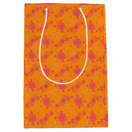 Sacola Para Presentes Média Christmas Winter Hanukkah Snowflake design