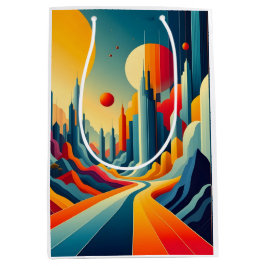 Sacola Para Presentes Média Chromatic Cityscape