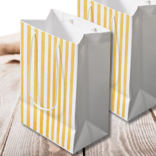 Sacola Para Presentes Média Chuva de Bebe Cannoli Amarelo Listrado Italiano