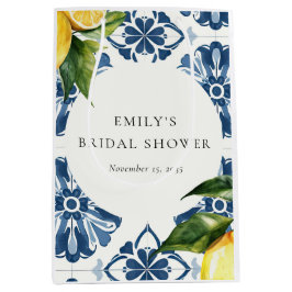 Sacola Para Presentes Média Chuva de Noiva Italiana de Limão Cítrico Positano