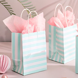 Sacola Para Presentes Média Chuva Tropical Retro de Flamingo para Chá de Noiva