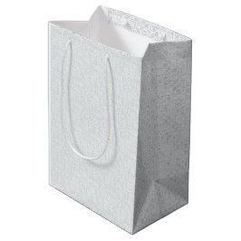 Sacola Para Presentes Média Cinza Claro Floral Geométrico | Padrão Moderno de
