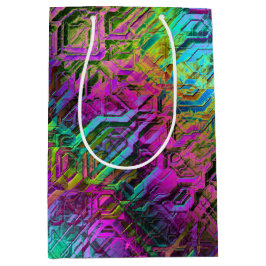 Sacola Para Presentes Média circuito anodizado de titânio arco-íris: