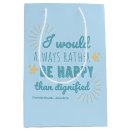 Sacola Para Presentes Média Citação de Jane Eyre I - Edição Azul