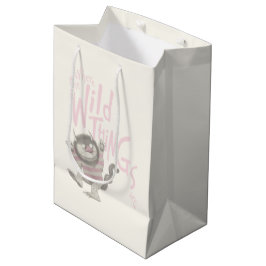 Sacola Para Presentes Média Citação de Onde Vivem os Monstros - Rosa