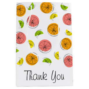 Sacola Para Presentes Média Citrus Obrigado, bolsa de presente