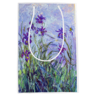 Sacola Para Presentes Média Claude Monet - Lilac Irises / Iris Mauves
