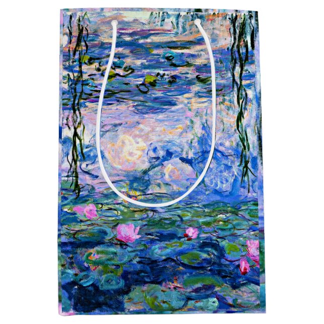 Sacola Para Presentes Média Claude Monet - Lírios Água, 1919, (Frente)