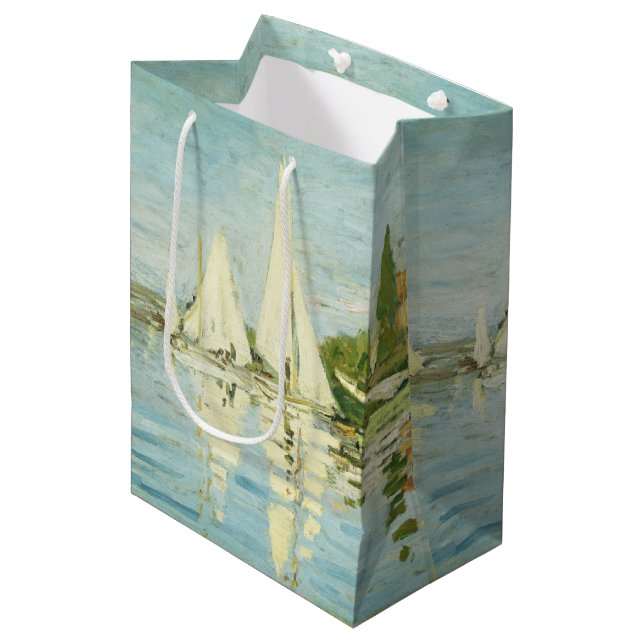 Sacola Para Presentes Média Claude Monet. Regattas em Argenteuil (Frente inclinada)