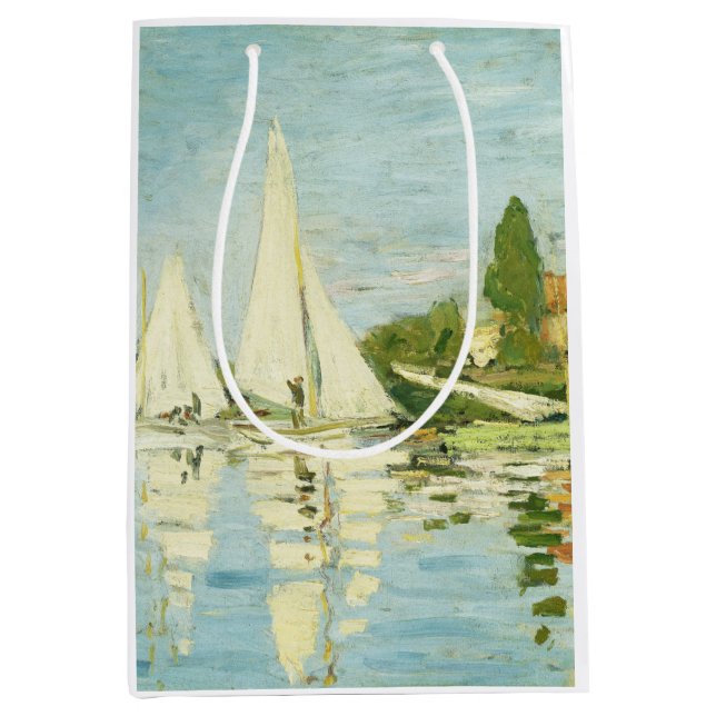 Sacola Para Presentes Média Claude Monet. Regattas em Argenteuil (Frente)