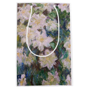 Sacola Para Presentes Média Claude Monet - White Clematis