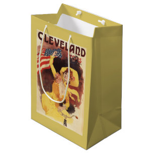 Sacola Para Presentes Média Cleveland Bicycles a menina americana no amarelo