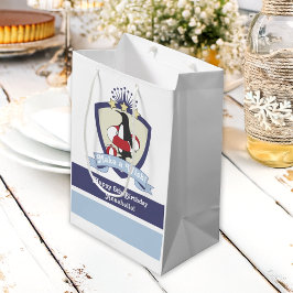 Sacola Para Presentes Média Clube de Natação Crista Pinguim Fofo Aniversário d