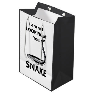 Sacola Para Presentes Média Cobra, não estou olhando para você Cobra