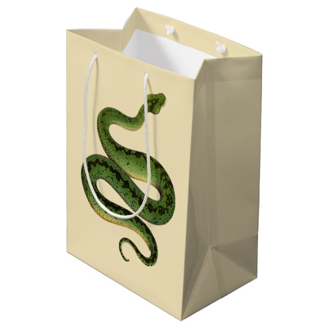 Sacola Para Presentes Média Cobra Verde (Verso inclinado)