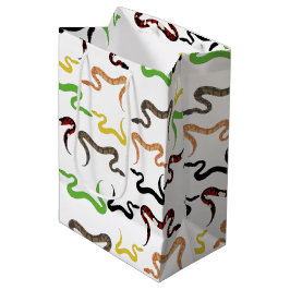 Sacola Para Presentes Média Cobras Coloridos Píthon - Padrão do Réptil