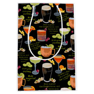 Sacola Para Presentes Média Cocktails e contemplação
