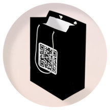 Código QR moderno editável | Branco preto ou qualq