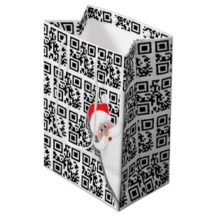Sacola Para Presentes Média Códigos QR de Feriados Felizes