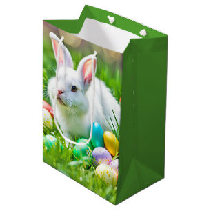 Sacola Para Presentes Média Coelhinho De Páscoa Com Ovos