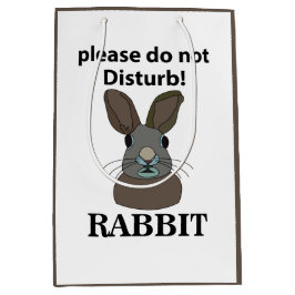 Sacola Para Presentes Média Coelho Por Favor Não Incomodar Coelho Engraçado