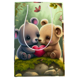 Sacola Para Presentes Média Cogumelos cubanos na floresta