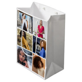 Sacola Para Presentes Média Colagem de Fotografias do Design 6