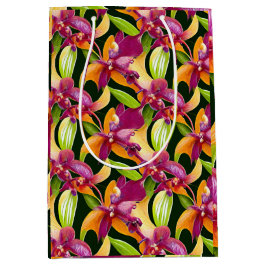 Sacola Para Presentes Média Coleção Aloha Lush Vibrante Botânico Floral