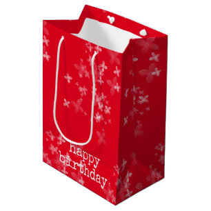 Sacola Para Presentes Média coleção floral transparente