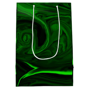 Sacola Para Presentes Média coleções de pedras de malaquite verde-textura