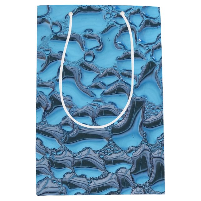 Sacola Para Presentes Média Colírio suave em vidro azul (Frente)