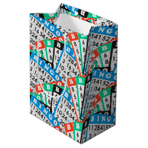 Sacola Para Presentes Média Coloração da coleção de cartões de bingo